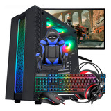 Cpu Game Novo Amd A8 Ssd 480gb + Monitor+ Kit Gamer +cadeira