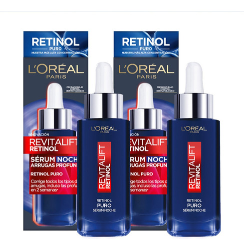 Pack Sérum Noche Revitalift Retinol Puro L'oréal Paris X2