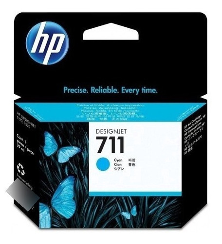 Cartucho De Tinta Hp711 Cyan Original Cz130a T525 Hp711cy