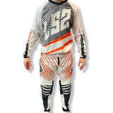 Conjunto Equipo Motocross Ls2 Mx Naranja Y Blanco