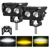 Faros De Lupa De Color Doble 120w Para Auto, Moto, 1 Par