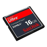 Compact Flash 16gb Sandisk 30mb Cartão De Memória Cf Class