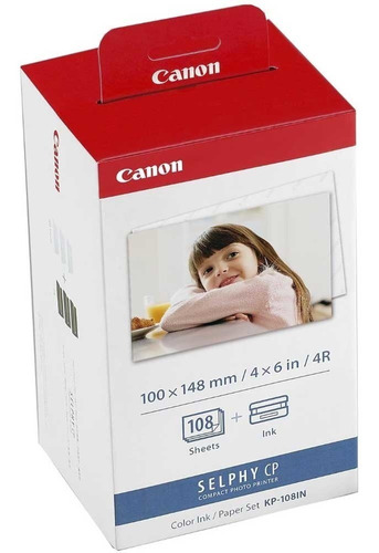 Kit Canon Kp-108 108 Hojas Tinta Para Selphy Cp1200 Cp1300