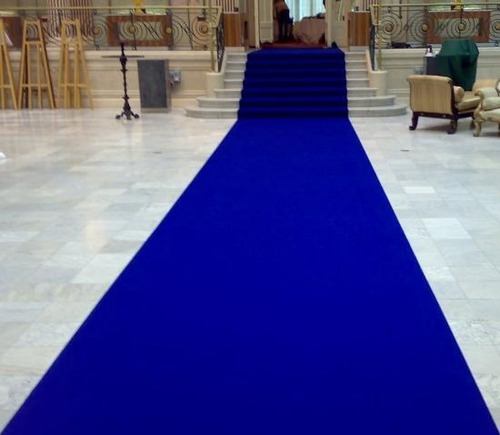 Passadeira Carpete Azul Royal Casamento, Festas, 20x2 Metros