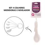 Kit Colher Medidora Plástico Atóxico 4 Cl Nivelador Sanremo