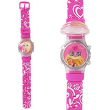 Reloj Niñas Digital Luces Tapa Infantil Barbie 3d