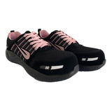 Tenis Con Casquillo Brd Sport Negro/rosa