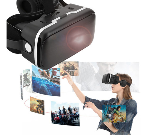  Vr Shinecon Gafas De Realidad Virtual 3d Con Auriculares