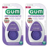 Gum Combo Orthodontic Floss Hilo Dental Enhebrado 2uds