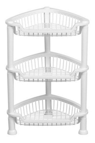 Fruteira Cesto Organizador Prateleira 3 Andares Triangular