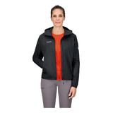 Chaqueta Mujer Mammut Cortaviento Convey Wb Hooded Negro