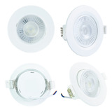 Kit 4 Spot Led 7w Direcionável Embutir Redondo B. Frio Teto