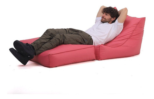 Puff Sillon Plegable Ecocuero Super Cómodo Para Descansar 