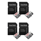 4 Micro Sd 32gb 100mb/s Sandisk Para Camêra Ip Smartphone 