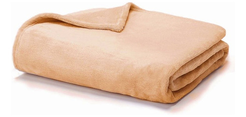 Cobertor Colcha Queen Size Ultra Suave Y Cálido Color Beige