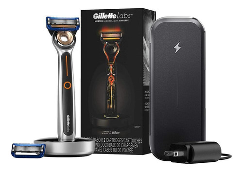 Kit Gillette Labs Navalha Aquecida Com Estojo Carregamento