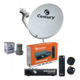 Kit Antena Parabólica Century 60cm Com Midiabox Se C/ Lnb Ku