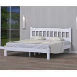 Cama King Size Madeira Reforçada Perola Cor Branco