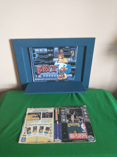 Mega Drive Genesis Nba Playoffs Caixa Recortada Original