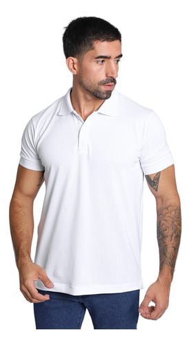 Camisa Polo Manga Curta Slim Masculina C/elastano