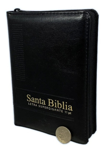 Biblia Reina Valera 1960 Letra 11 Puntos Indice Negro Vinil