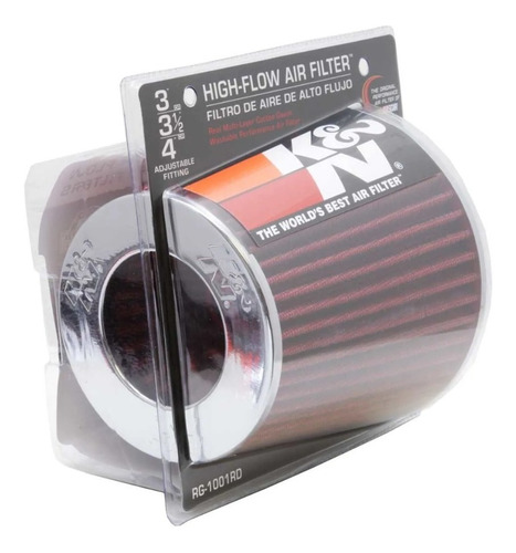 Filtro De Aire Biconico K&n Kyn 3'/3.5'/4' Rojo Mrazracing