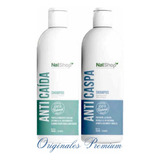 Set Shampoo Anticaspa + Anticaída Natural Natshop Sin Sal