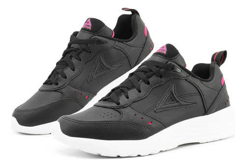 Tenis Pirma Para Mujer Suela Eva Running Color Negro/fiusha