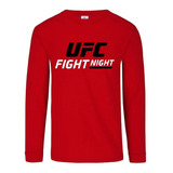 Camiseta Ufc Fight Night Manga Larga Camibuso Sueter