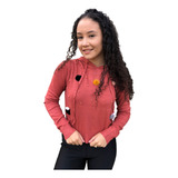 Blusa Feminina Manga Longa Suéter Trico Básica Frio