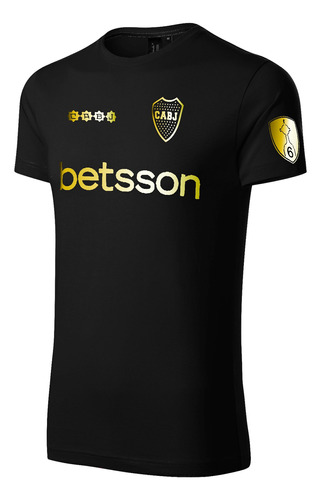 Camiseta Boca Jr Edicion Golden Algodon Con Numero