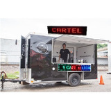 Cartel Led 12 Vol. Programable Para Food Truck Carros Comida