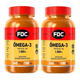 2x Omega 3 Fdc Importado 2 Potes 720 Caps Óleo De Peixe Epa