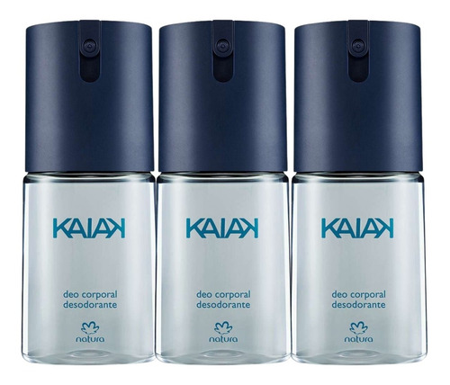 Combo X3 Deo Corporal Kaiak Masculino Natura - Lvdm 