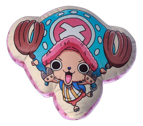 Almofada Formato Chopper | One Piece | Kawaii Cor Colorido