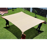 Malla Sombra 4x2 Mts 90% Beige Raschel Lista Para Colocar