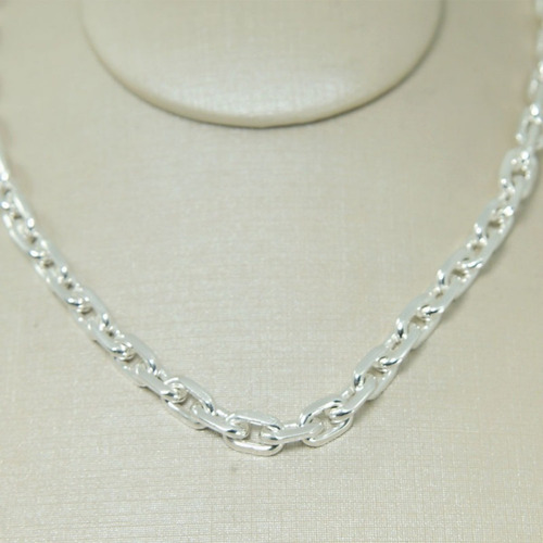 Gargantilha Choker Cadeado Prata 925 45cm 5mm