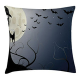 Ambesonne Halloween Throw Pillow Cojín, Bruja En El Crepúscu