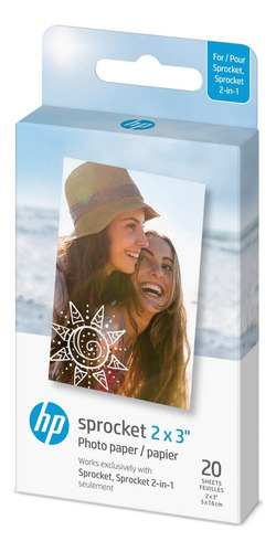 Papel Fotográfico Hp Sprocket 2x3 Premium Zink Con Parte Tra