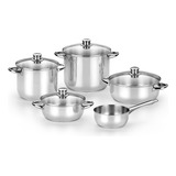 Batería Cocina Monix 5 Piezas Optima Acero Inoxidable 18/10