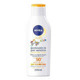 Protector Solar Nivea Sun Kids Piel Sensible Fps 50 200 Ml