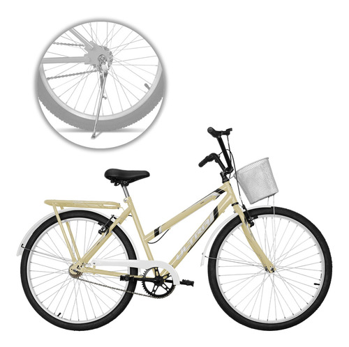 Bicicleta Feminina Aro 26 Adulta Wave Vintage Retro V-brake