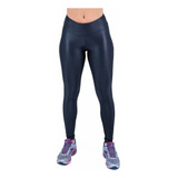 Calça Legging Feminina Lycra Tipo Couro Cinza Top Model