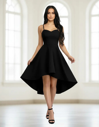 Vestido Corto Asimetrico Escote Corazon Sexy Casual Fiesta | Envío gratis