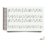 Caderno Musica Estudo Pautado 100 Paginas Grande 21x30