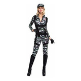 Disfraz Talla Large Para Mujer De Paracaidistas Militar