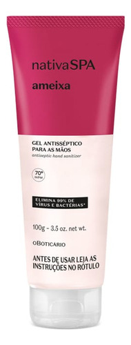 Gel Antisséptico 70º Inpm Nativa Spa Ameixa 100g Fragrância Neutra