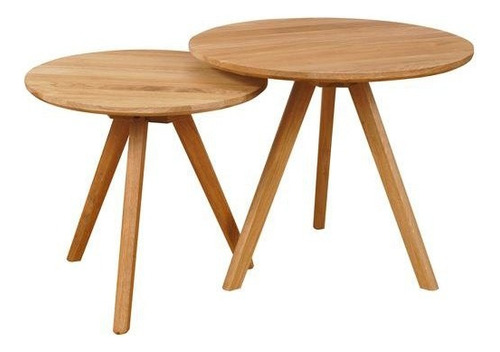 Mesa Ratona Nordica Más Que Sillas Duo Oak Madera Ct Color Marrón