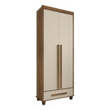 Roupeiro Pequeno 85cm Solteiro 2 Porta Dubai Cinamomo/off Wh