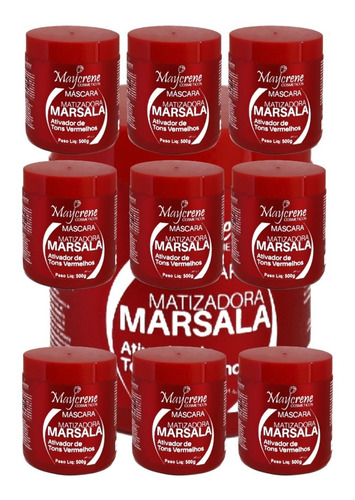 10 Máscaras Matizadora Marsala Maycrene 500g